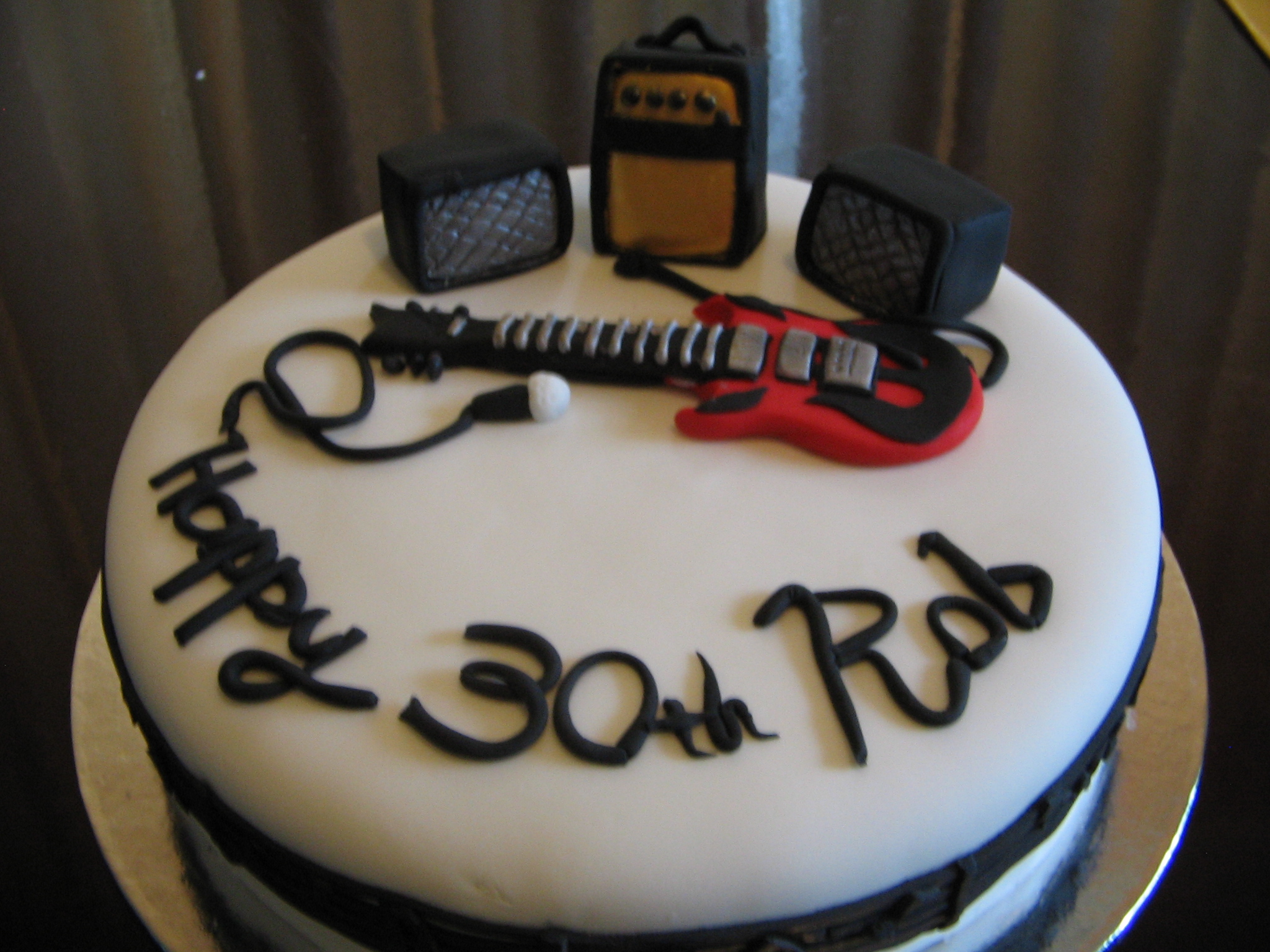 Electric Guitar Birthday Cake