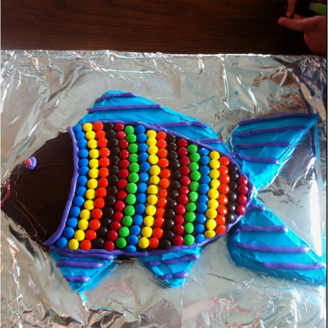 Fish Shaped Birthday Cake