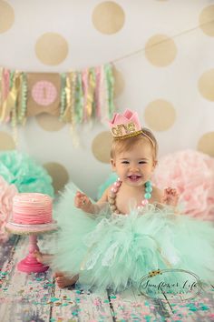 Girl First Birthday Smash Cake Outfit