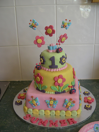 Girls 1st Birthday Cake