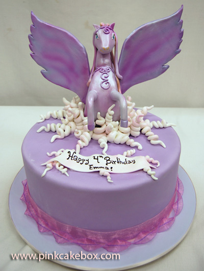 Girls Purple Birthday Cake