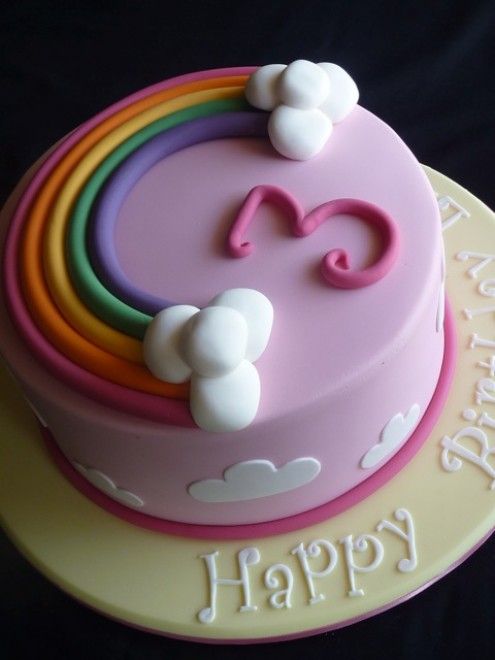 Girls Rainbow Birthday Cake