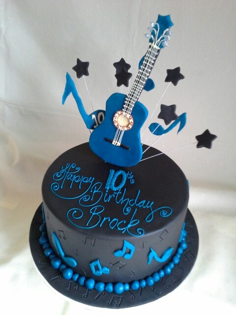 Guitar Music Birthday Cake