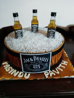 Jack Daniel's Theme Birthday Cake