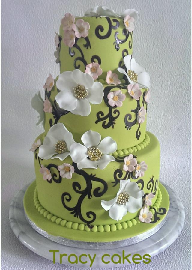 Lime Green Birthday Cake