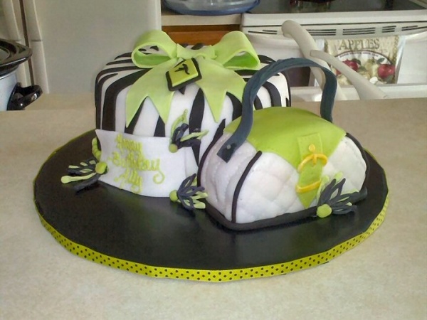 Lime Zebra Cake - Iced