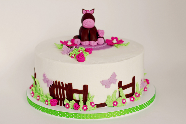 Little Girl Horse Birthday Cake