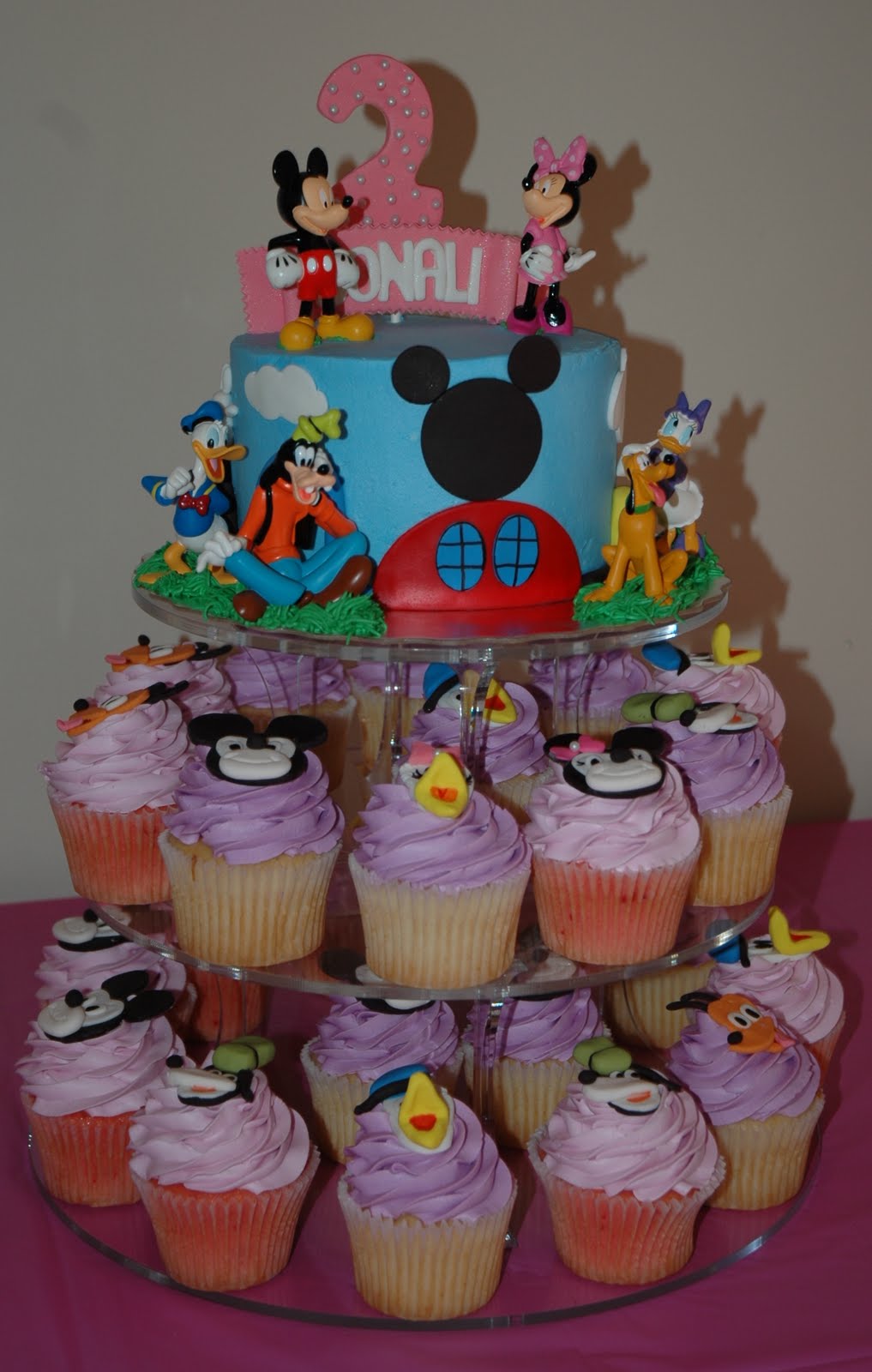 Mickey Mouse Clubhouse Cake and Cupcakes