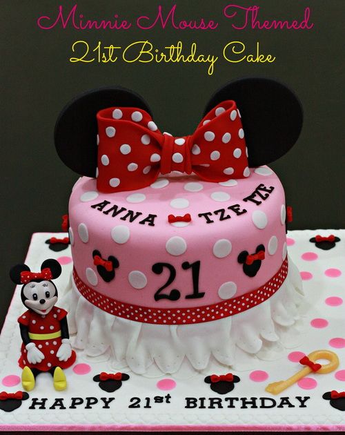 Minnie Mouse Birthday Cake 21st