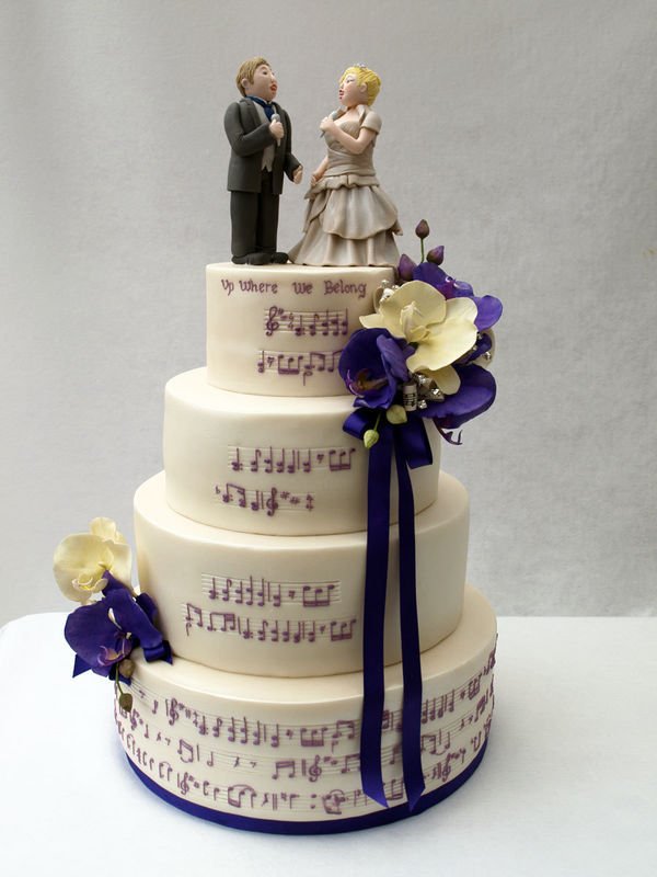 Music Themed Wedding Cake