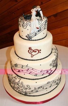 Music Themed Wedding Cake