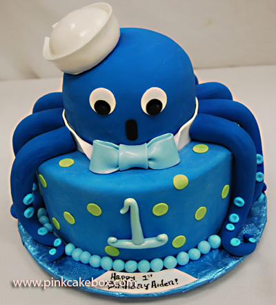 Octopus 1st Birthday Cake