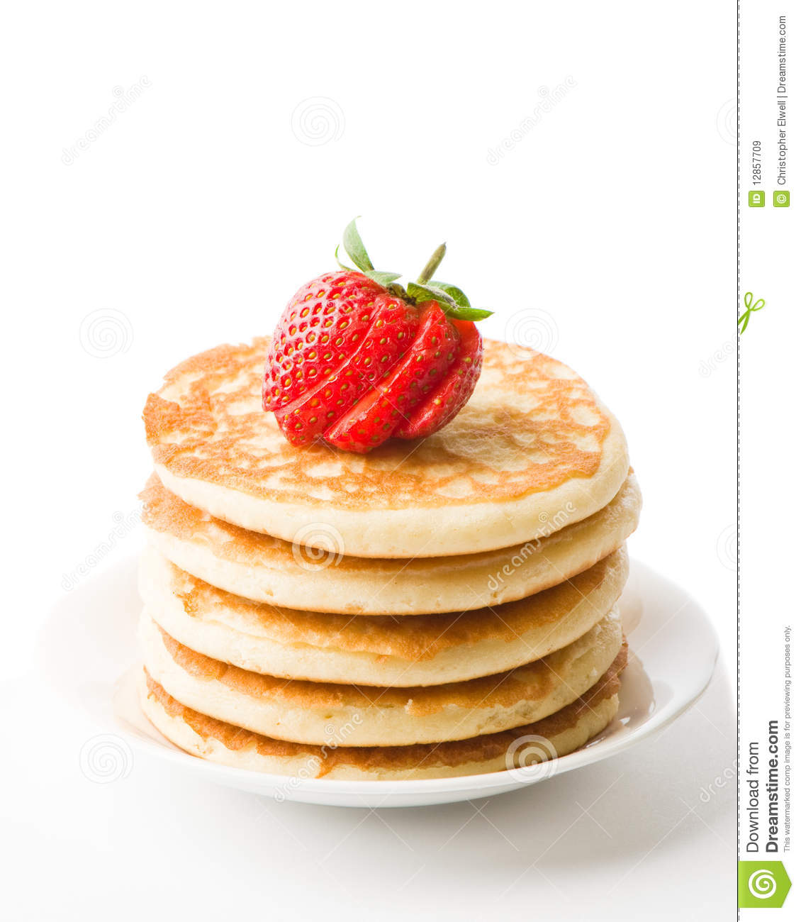 Pancakes with Strawberry Topping