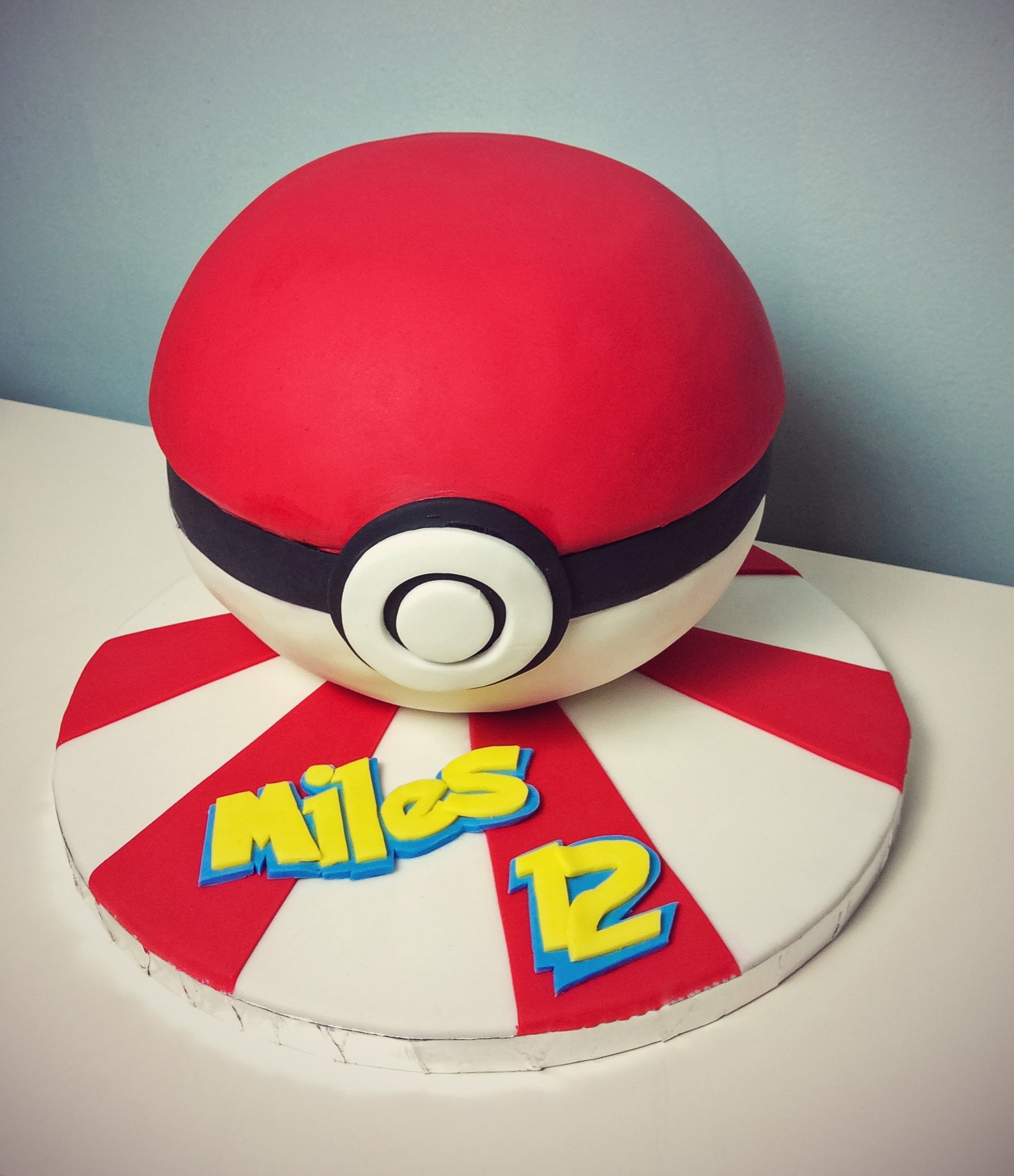 Pokeball Pokemon Birthday Cake