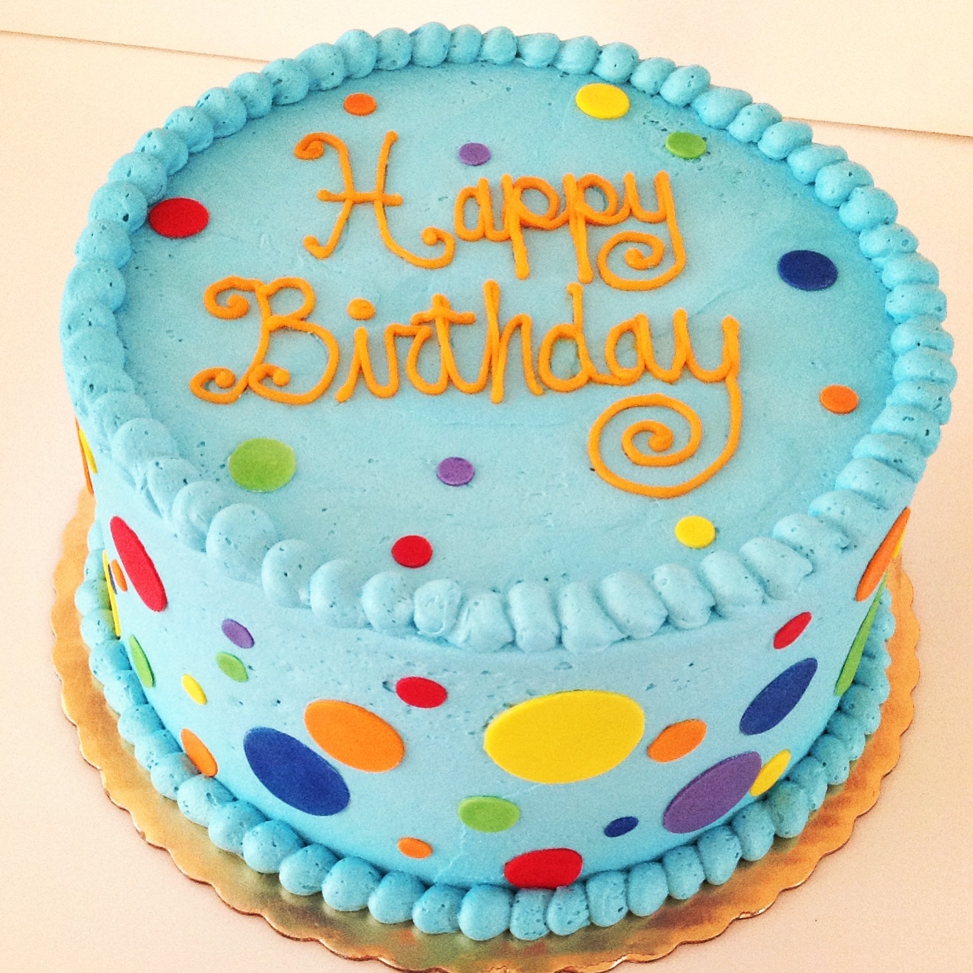 Polka Dot Birthday Cake