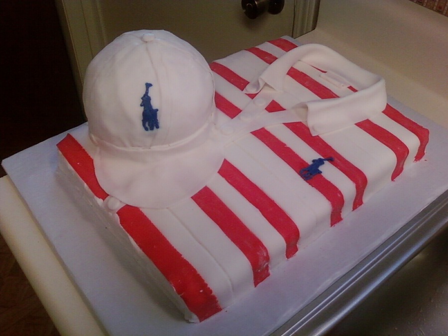 Polo Shirt and Hat Birthday Cake