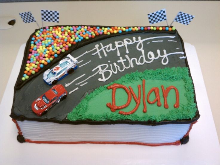 Race Car Track Birthday Cake