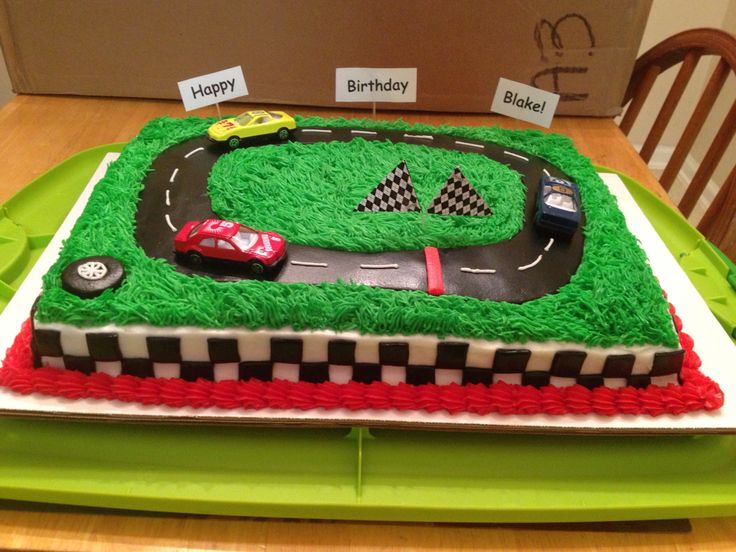 Race Car Track Birthday Cake