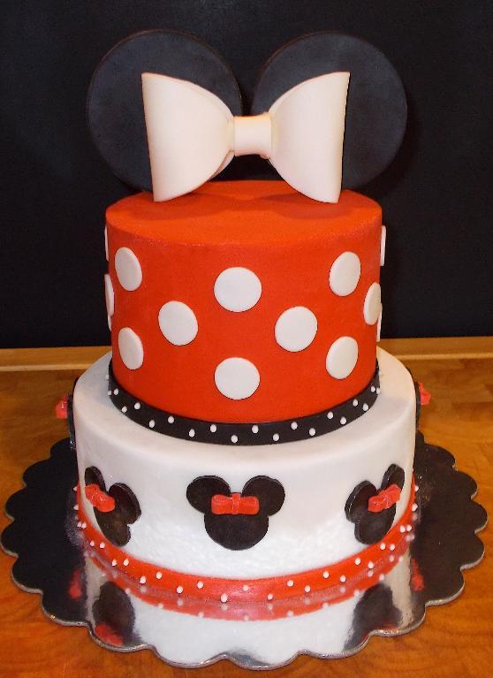 Red Minnie Mouse Birthday Cake