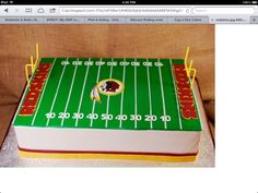 Redskins Football Field Cakes