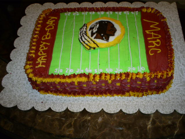 Redskins Football Field Cakes