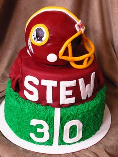 Redskins Football Jersey Birthday Cake