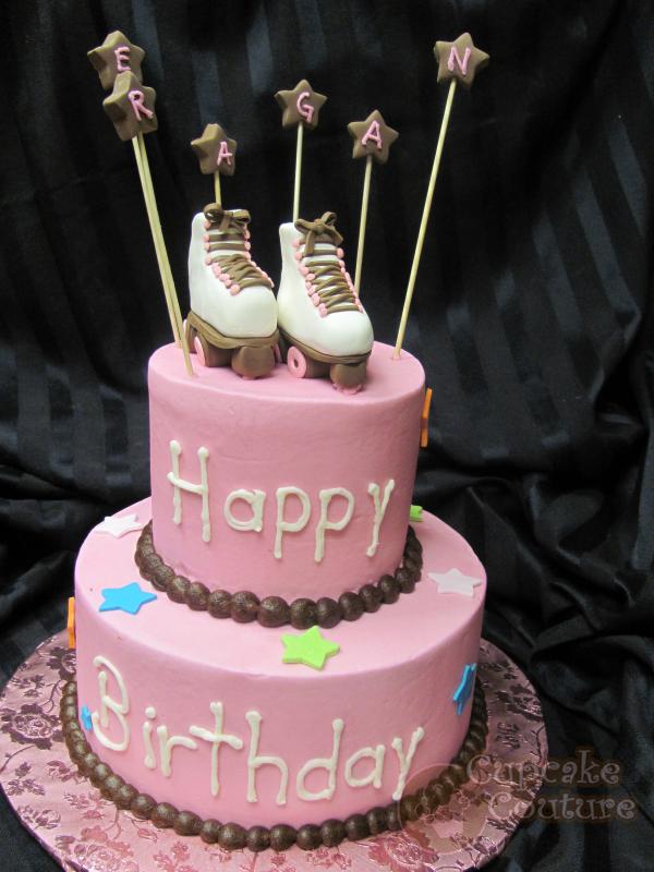 Roller Skating Birthday Cake