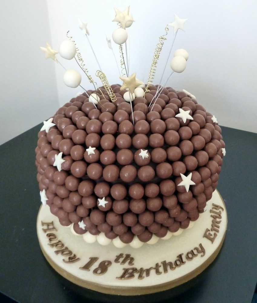 Round Chocolate Birthday Cake