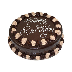 Round Chocolate Birthday Cake