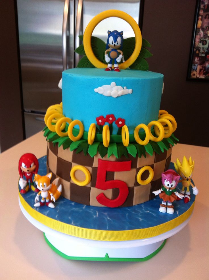 Sonic Hedgehog Birthday Cake