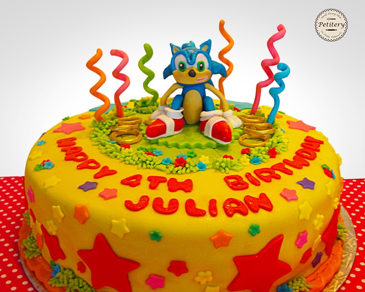 Sonic Hedgehog Birthday Cake