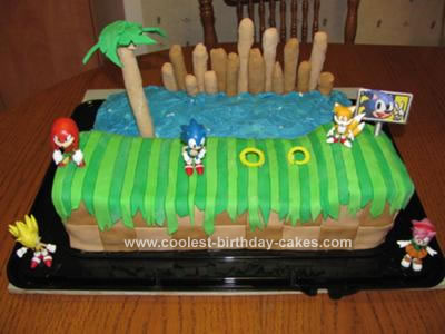 Sonic Hedgehog Birthday Cake