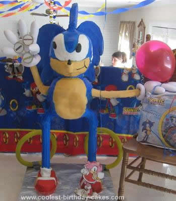 Sonic the Hedgehog Birthday Cake Homemade