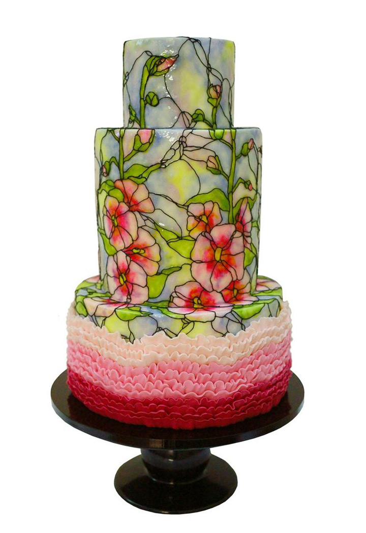 Stained Glass Queen of Hearts Couture Cakes