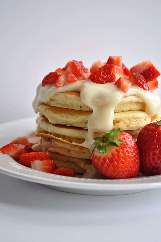 Strawberry Cream Cheese Pancakes