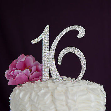 Sweet 16 Birthday Cake Toppers