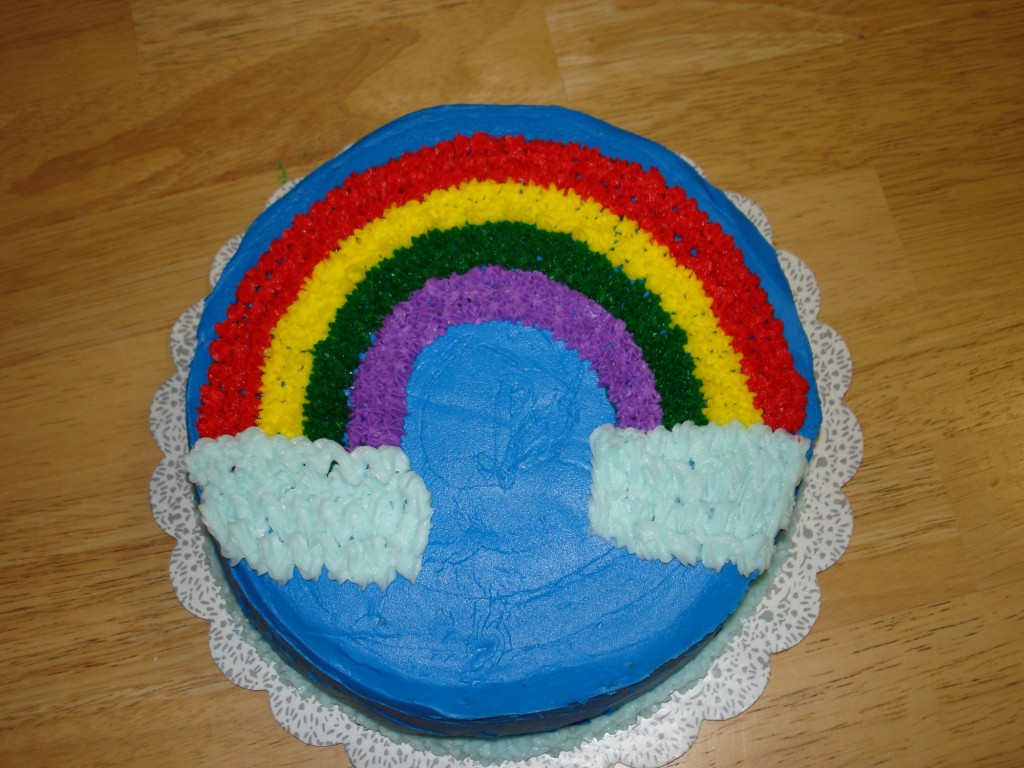 Tie Dye Icing Cake Technique