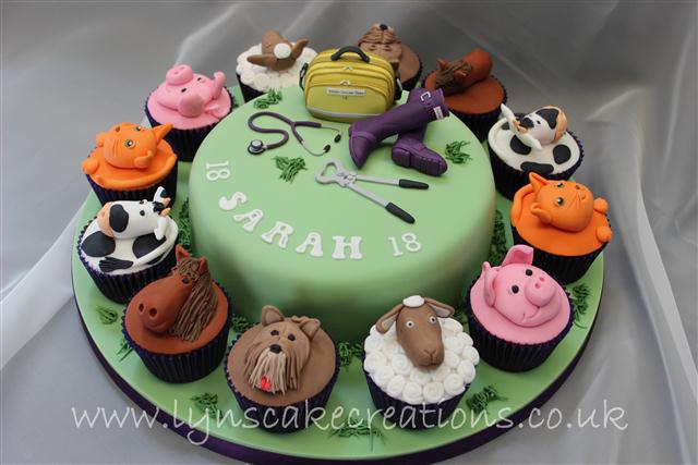 Veterinarian Themed Birthday Cake