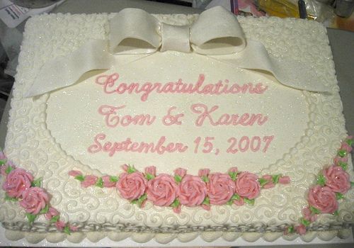 Wedding Shower Sheet Cake