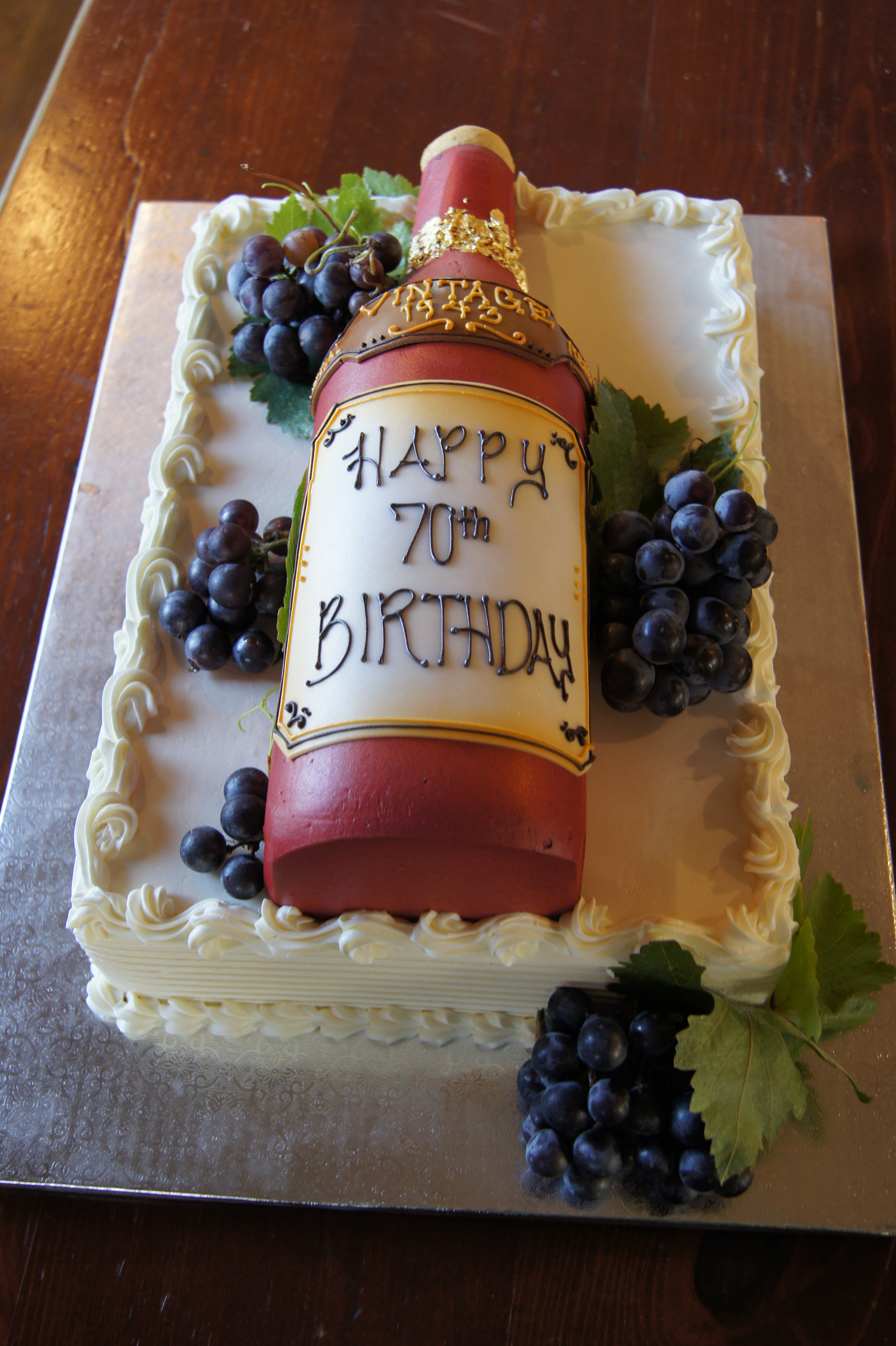 Wine Bottle Birthday Cake