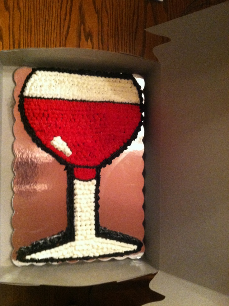 Wine Glass Birthday Cake