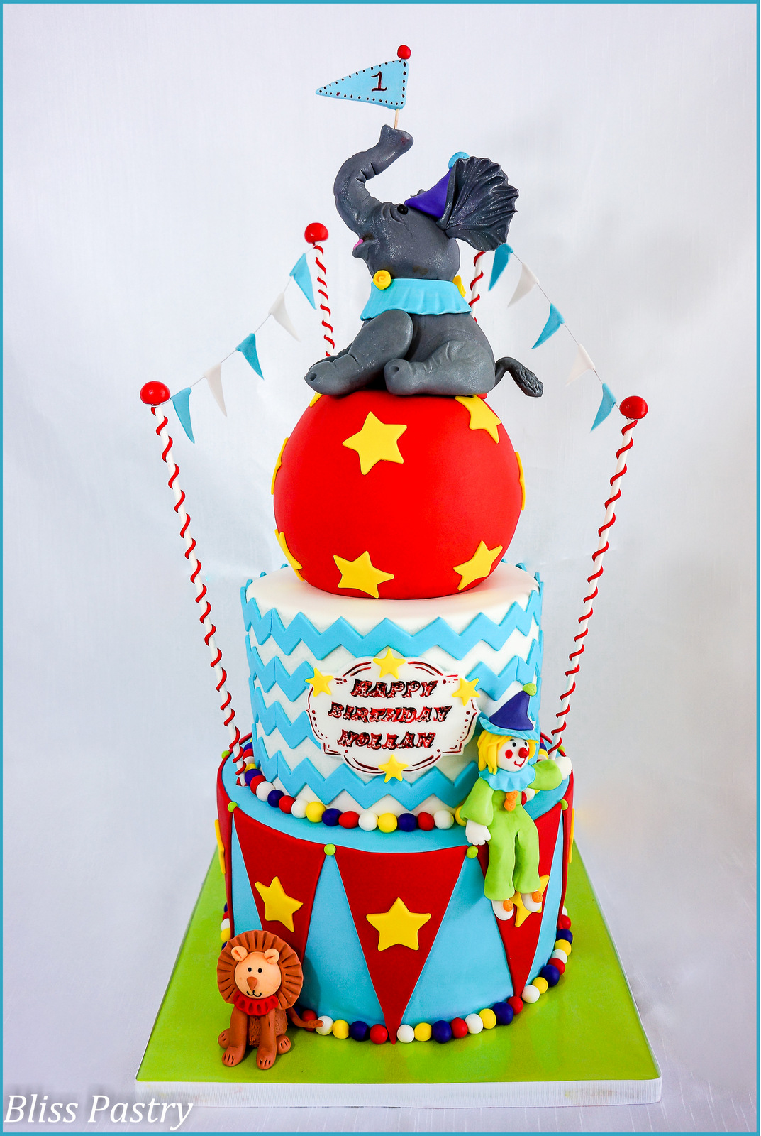 1st Birthday Circus Cake