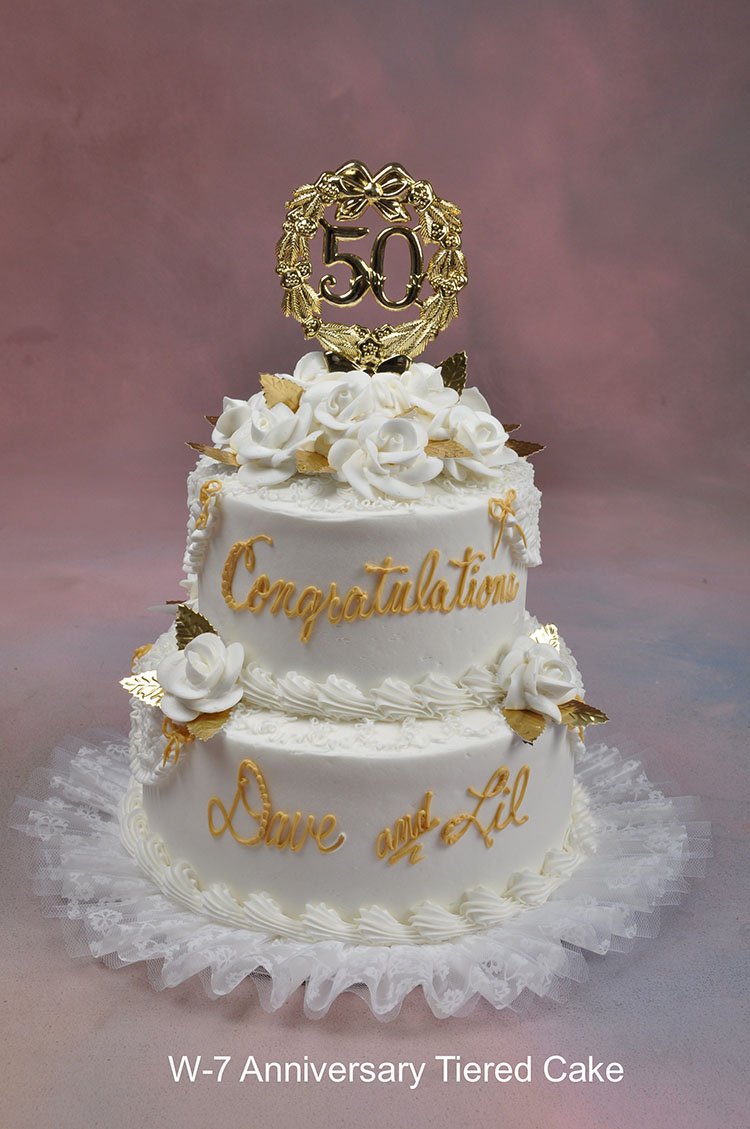 2 Tier 50th Wedding Anniversary Cakes