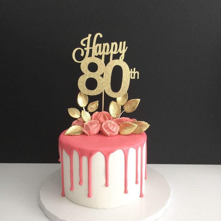 80th Birthday Cake Topper