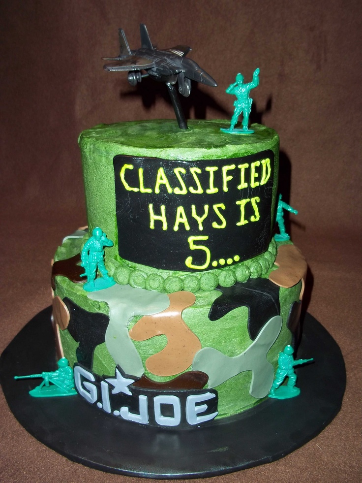 Army Themed Kids Birthday Cake