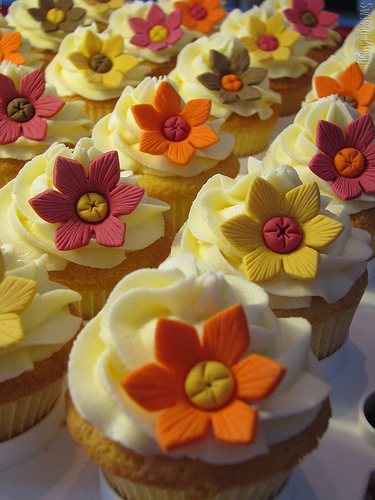 Autumn Flower Cupcakes