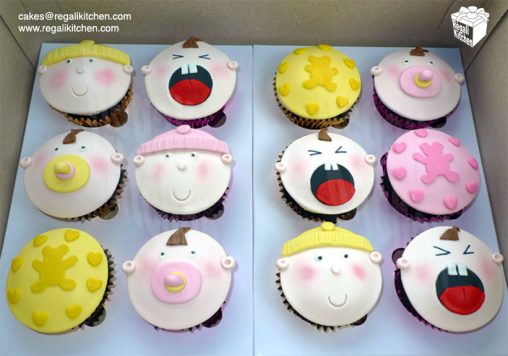 Baby Face Cupcakes with Pacifier