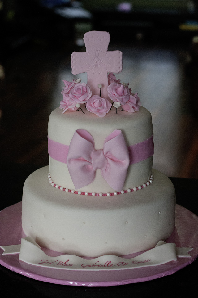 Baby Girl Baptism Cake