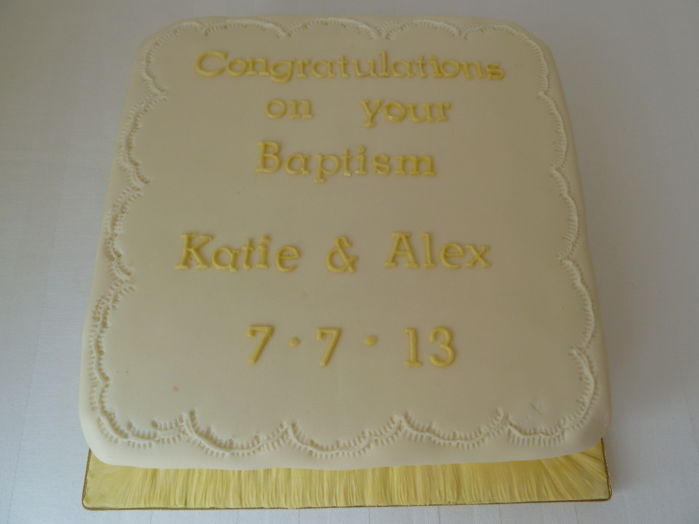 Baptism and Birthday Cake