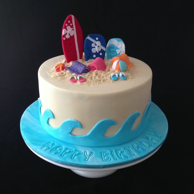 Beach Theme Birthday Cake